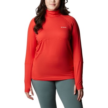 Columbia Ženske Majice S Kapuljačom - Winter Power Quarter Zip Knit Plus Size Narančaste | BUDC-6498